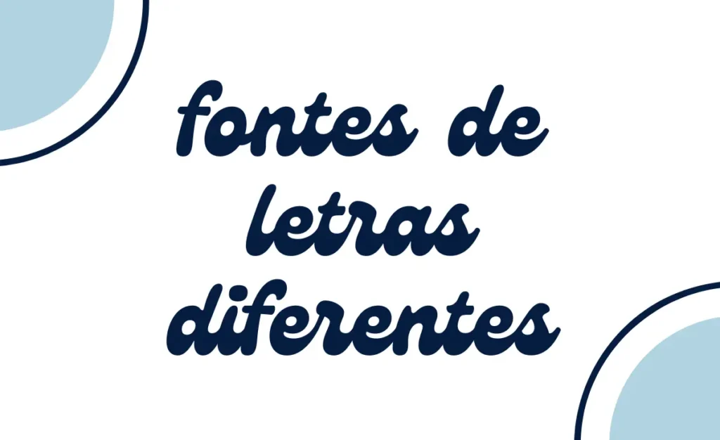 fontes de letras diferentes